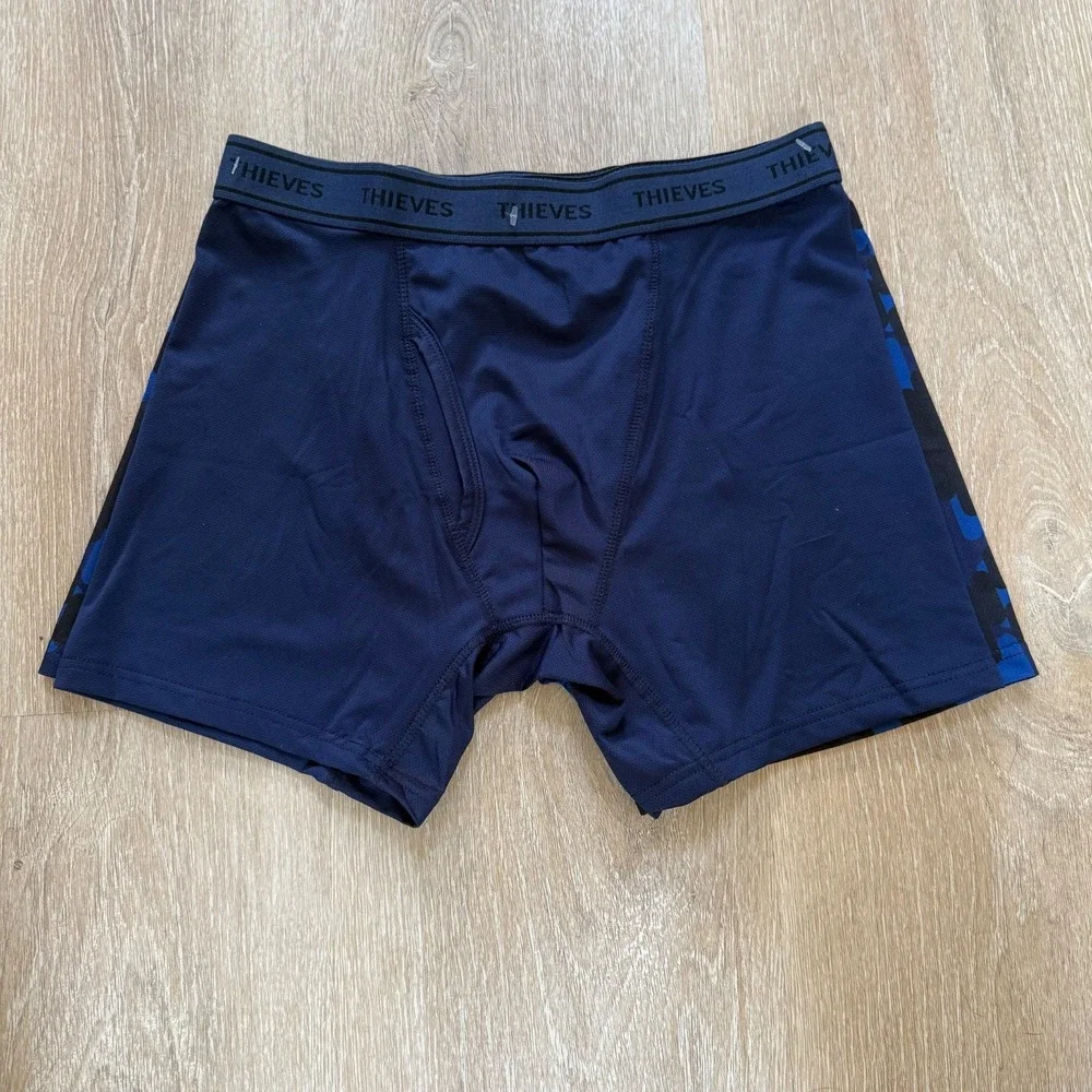 Pair‎ of Thieves 2-Pack Underwear Trunks Super Fit Mesh Camo/Navy Mens Small